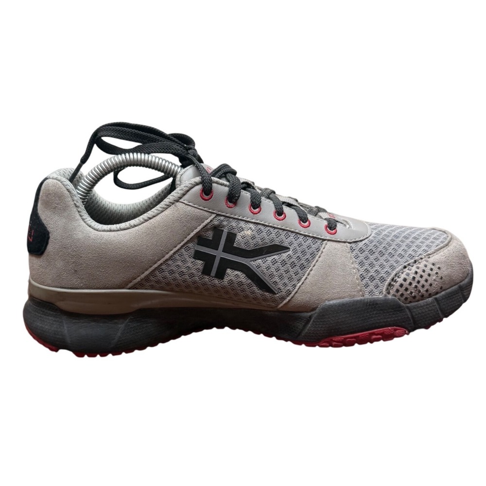 Kuru Quantum Mens 9.5 Grey Red Mesh Suede Walking Fitness Shoes‎ 10130395 - Picture 7 of 11